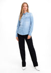 Vero Moda Maria Denim Slim Shirt, Light Blue Denim