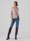 Vero Moda Bumpy Striped Shirt, Pink & White