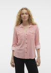 Vero Moda Bumpy Striped Shirt, Cayenne