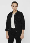 Vero Moda Curve Runa Slim Denim Jacket, Black