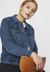 Vero Moda Curve Runa Slim Denim Jacket, Medium Blue