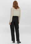 Vero Moda Becky Wide Leg Pull On Trousers, Black
