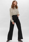 Vero Moda Becky Wide Leg Pull On Trousers, Black