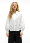 Vero Moda Eya Lace Detail Sleeved Shirts, Snow White