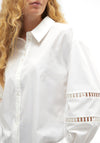 Vero Moda Eya Lace Detail Sleeved Shirts, Snow White