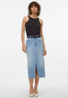 Vero Moda Veri Denim Pencil Knee Length Skirt, Light Blue