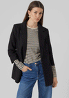Vero Moda Frida Woven Ruched Sleeve Blazer, Black