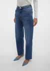 Vero Moda Tessa High Rise Wide Leg Jeans, Medium Blue Denim