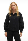 Vero Moda Eya Lace Detail Sleeved Shirts, Black