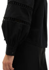 Vero Moda Eya Lace Detail Sleeved Shirts, Black