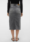 Vero Moda Veri Denim Pencil Knee Length Skirt, Grey