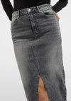 Vero Moda Veri Denim Pencil Knee Length Skirt, Grey