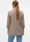 Vero Moda Frida Woven Ruched Sleeve Blazer, Mink Beige