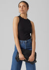 Vero Moda Round Neck Vest Top, Black