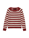 Vero Moda Doffy Long Sleeve Striped Jumper, Pink