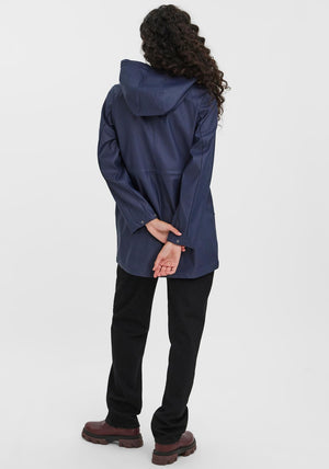 Vero Moda Lou Coated Short Jacket, Navy