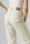 Vero Moda Tessa High Waist Wide Leg Jeans, Ecru