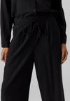 Vero Moda Jesmilo Wide Leg Linen Trousers, Black