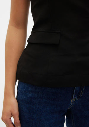 Vero Moda Alora Tailored Bandeau Top, Black