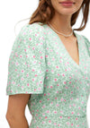 Vero Moda Alba Floral Print Shirt Dress, Silt green