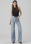 Vero Moda Tessa High Rise Wide Leg Jeans, Light Blue