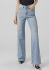 Vero Moda Tessa High Rise Wide Leg Jeans, Light Blue