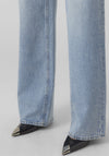 Vero Moda Tessa High Rise Wide Leg Jeans, Light Blue