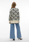 Vero Moda Saba Geo Art Knit Jumper, Birch & Black