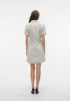 Vero Moda Chandy Fitted Short Wrap Dress, Silving Lining