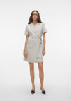 Vero Moda Chandy Fitted Short Wrap Dress, Silving Lining