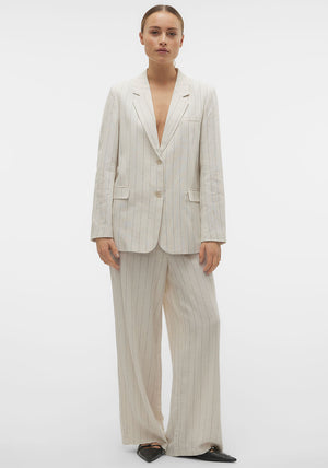 Vero Moda Mindy Pinstripe Blazer, Beige