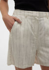 Vero Moda Mindy Pinstripe Shorts, Beige