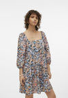 Vero Moda Ginny Floral Mini Dress, Black