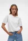 Vero Moda Emily Broderie Sleeve Top, Snow White