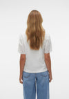 Vero Moda Emily Broderie Sleeve Top, Snow White