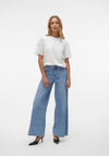 Vero Moda Emily Broderie Sleeve Top, Snow White