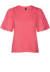 Vero Moda Emily Broderie Sleeve Top, Raspberry Sorbet