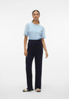 Vero Moda Emily Broderie Sleeve Top, Dutch Canal