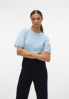 Vero Moda Emily Broderie Sleeve Top, Dutch Canal