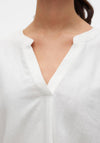 Vero Moda Mymilo V Neck Linen Top, Snow White