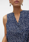 Vero Moda Naja Polka Dot Top, Navy