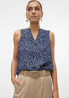 Vero Moda Naja Polka Dot Top, Navy