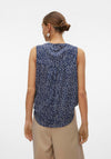 Vero Moda Naja Polka Dot Top, Navy