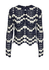 Vero Moda Venus Crochet Top, Navy Blazer