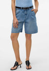 Vero Moda Evelyn Long Denim Shorts, Light Blue
