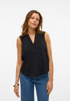 Vero Moda Naja V-Neck Top, Black