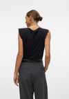 Vero Moda Emily Brodie Cap Sleeve Top, Black