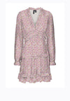 Vero Moda Milla Floral Frill Mini Dress, Snow White & Wella