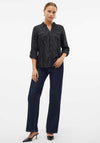 Vero Moda Bumpy Glitter Striped Shirt, Black