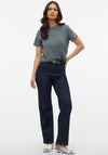 Vero Moda Paulina Short Sleeve T Shirt, Green